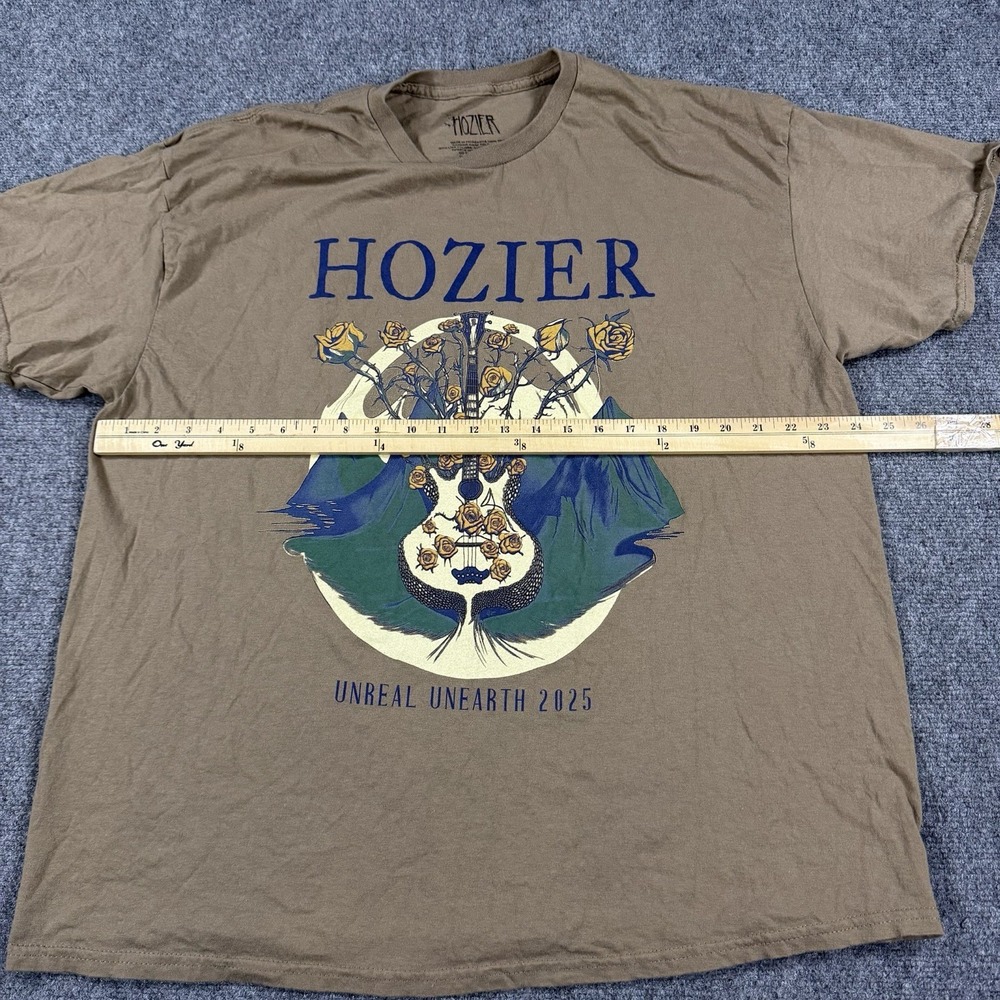 Hozier Unreal Unearth T Shirt Mens XXL Brown 2025 Tour Graphic - Picture 7 of 7